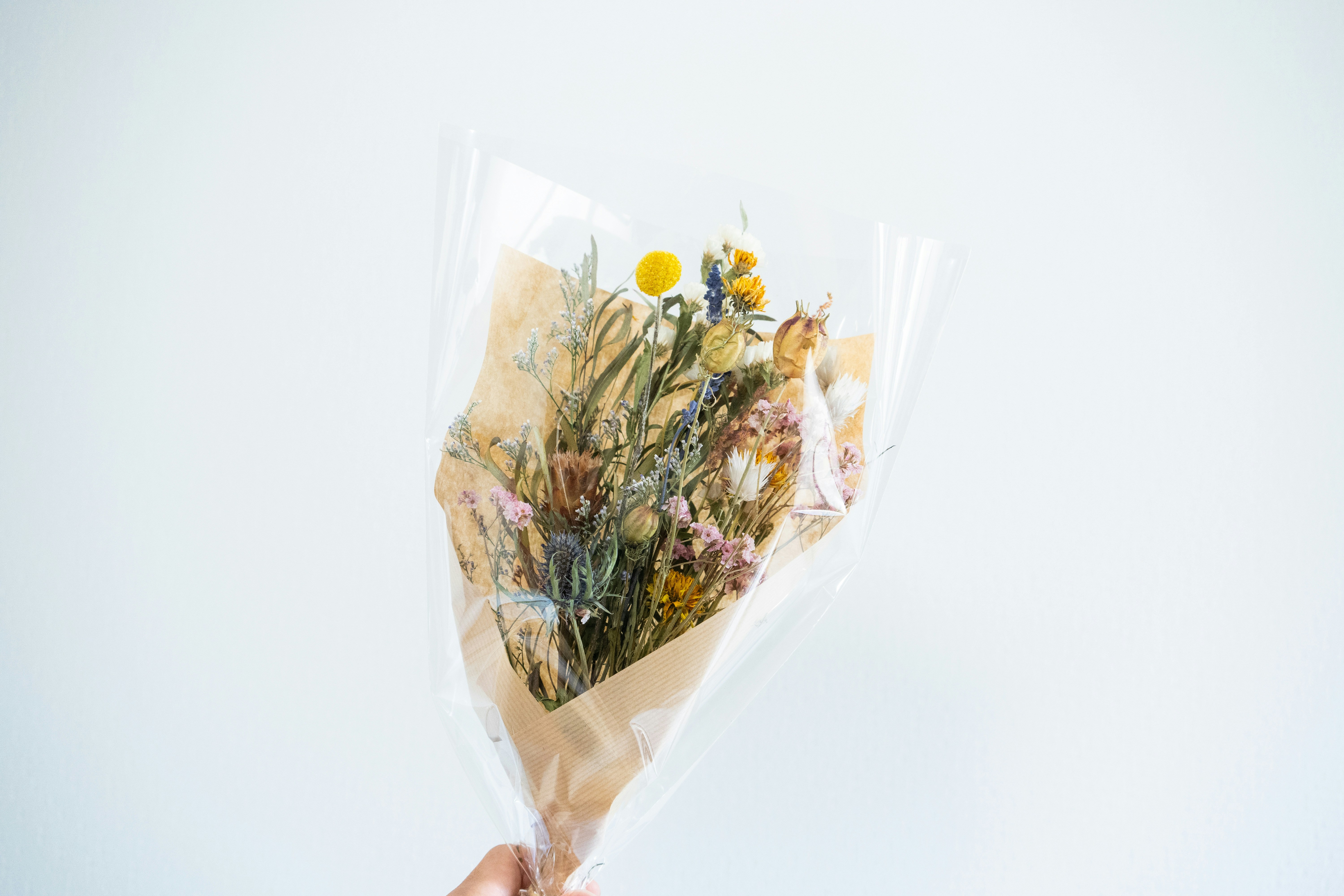 A bouquet of dried flowers