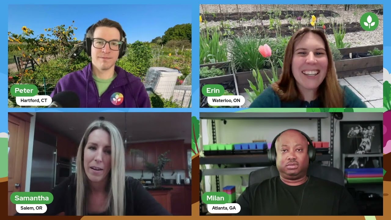 A thumbnail from the Planter Podcast video with Peter, Erin, Samantha, and Milan